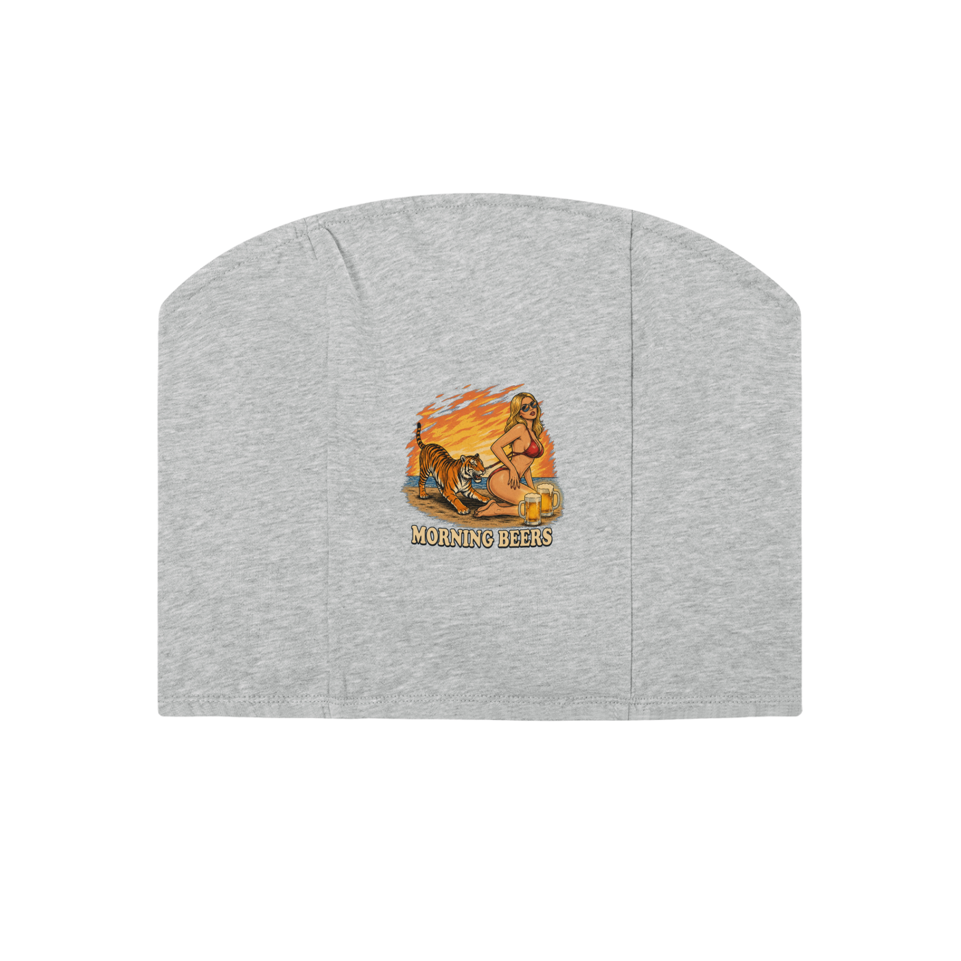 Women's  Cropped Tiger Tube Top