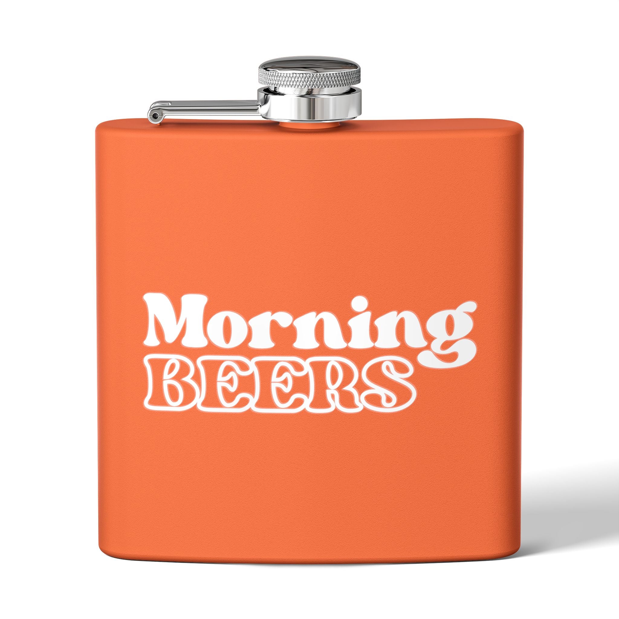 Morning Beers Stainless Steel Flask, 6oz