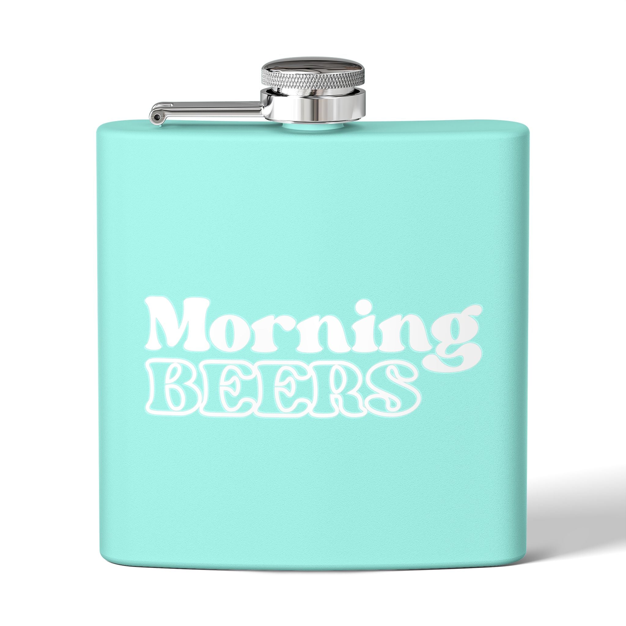Morning Beers Stainless Steel Flask, 6oz